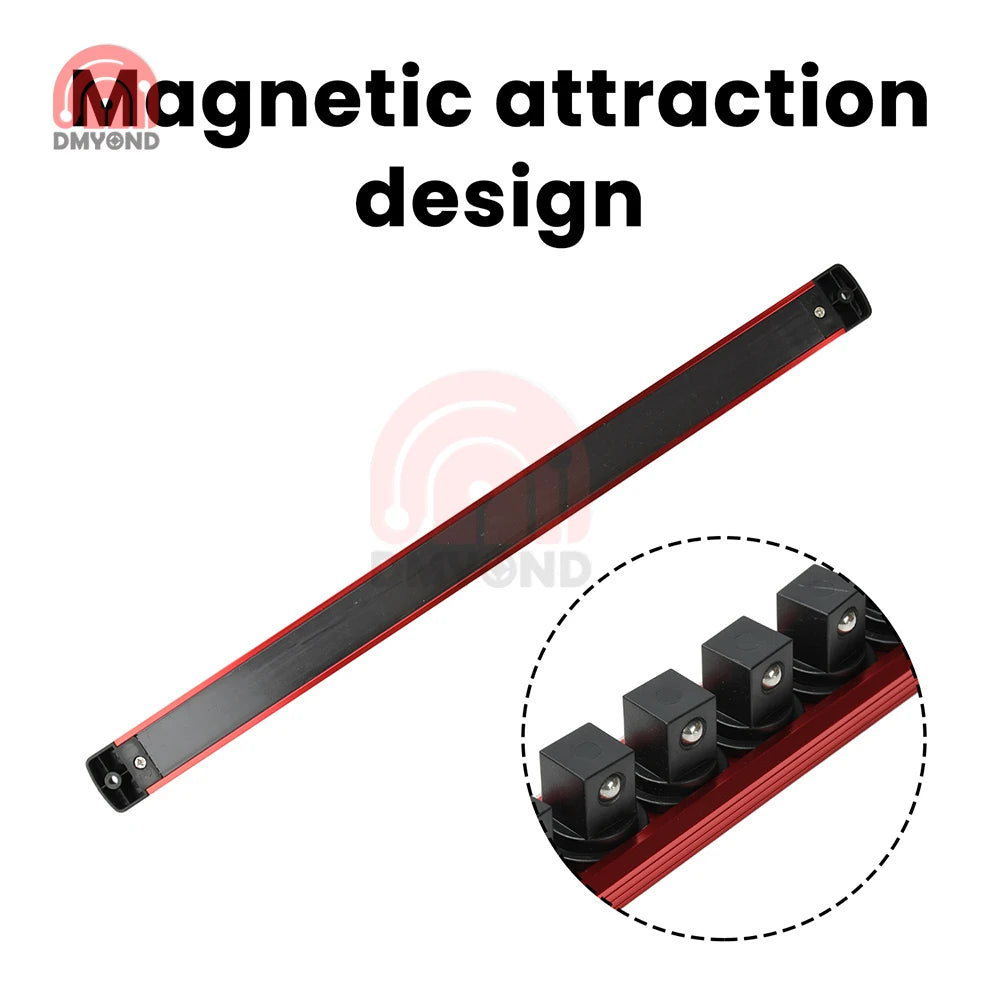 support cordon puissance métallique aluminium bleu rouge clips adhésifs modernes 38 25 50 cm