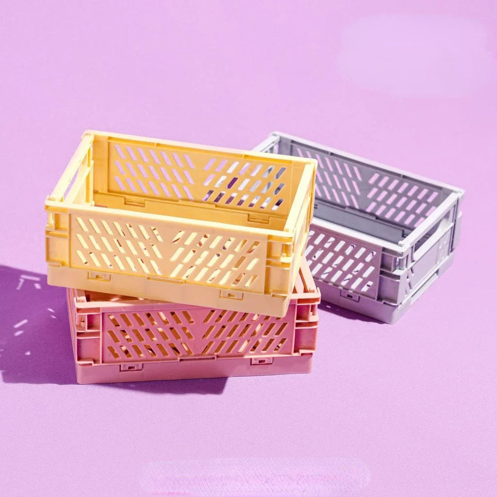 caisse rangement pliable plastique maquillage cosmétique jouets organisateur boîte pratique