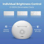 lampe ambiance graduel lever soleil affichage numerique son apaisant controle luminosite snooze stereo 5w