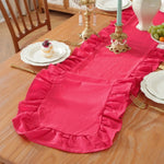 chinois table rectangulaire bleu clair rose vif blanc doux classique antidérapant coton polyester fêtes
