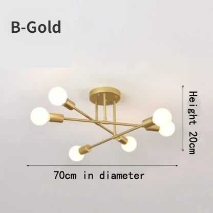 lampe suspension led chrome doré noir moderne ampoules vintage éclairage quotidien monté surface cuisine