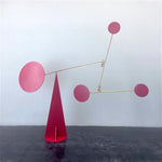 mobile cinétique géométrique moderne rouge bleu jaune doré minimalistes art déco chambre salon