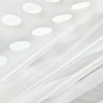 rideau douche moderne blanc transparent rayures points résistant l'eau 180cm