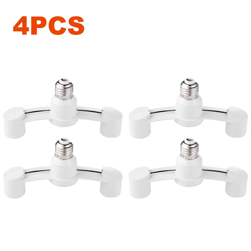adaptateur lampe e27 blanc moderne base lumiere plastique fixations invisibles deux pieces