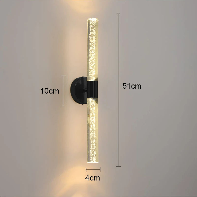 lampe murale moderne transparente dorée bubbles élégante éclairage chambre salon entrée étude