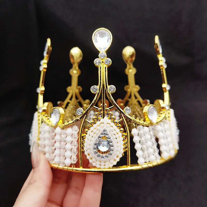 couronnes décoratives or argent strass motifs floraux anniversaire mariage fêtes événements