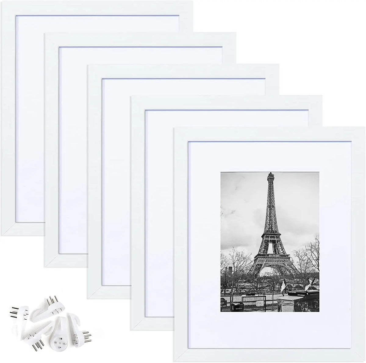 cadres photo modernes noir blanc mat amovible tour eiffel 5x7 8x10 11x14