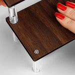 présentoir bois marron moderne étagère transparent vis fixations mariage anniversaire