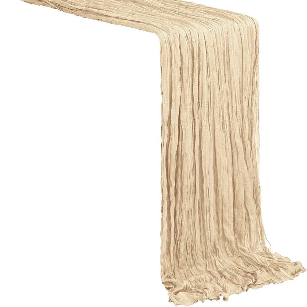 nappe longue rose bleu clair semi transparente tissée gaufrée élégante romantique corde tressée fixation