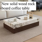 table basse moderne marbre noire minimaliste maison tasse télécommande deco 7080cm 120150cm 40cm