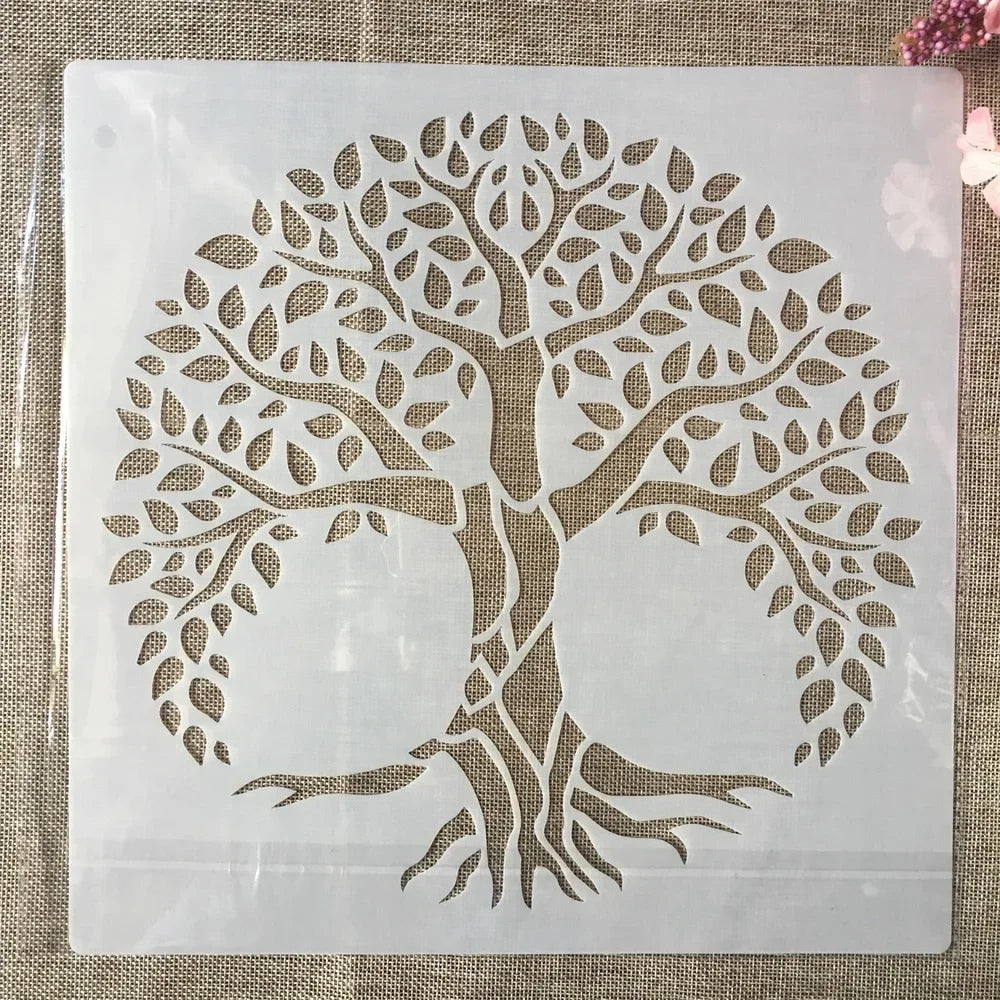 gabarit peinture floral blanc délicat traditionnel opaque bricolage scrapbook decoration murale pochoir gaufrage carré