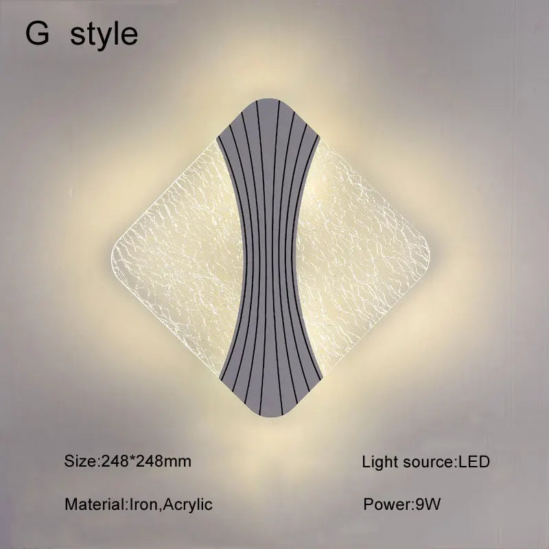 lampe murale moderne gris marbre éclairage quotidien cuisine chambre coucher entrée 9W LED
