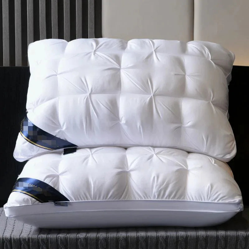oreiller fleur torsadée velours polyester coton plis modernes gris blanc rose bleu fixations DOWNQUILT