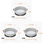 Spot LED moderne blanc clips 6000K 4000K 3000K 12W 18W 24W