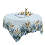 nappe fleur bleue beige lapin papillon noël halloween décoration table maison rustic
