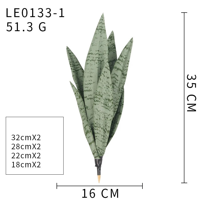 feuilles artificielles vertes rayures noires moderne décoration intérieure adhésif extérieur ornement vert plastique unique