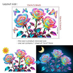 stickers decoratifs fleurs roses vertes violettes adhésifs salle bain decoration maison autoadhésifs blanc