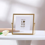 cadre photo or noir support pliable minimaliste motif typographique acrylique transparent chambre