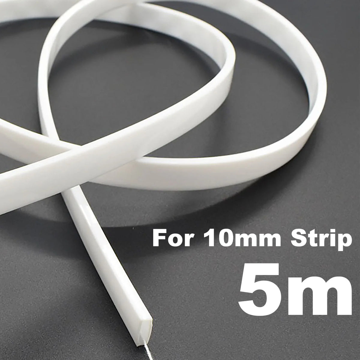 tube flexible blanc translucide moderne led étanche ip67 12mm ws2812 adaptable longueur
