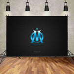 Tapisserie Olympique Marseille jaune fluo