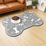 tapis animal motif os blanc texture douce moderne gris clair gris foncé absorbant rapide