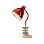 lampe table spirale colorée moderne chambre coucher enfant décoration LED rouge contemporaine