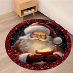 tapis rond père noël lanterne magique moderne salon chambre extérieur festive polyester