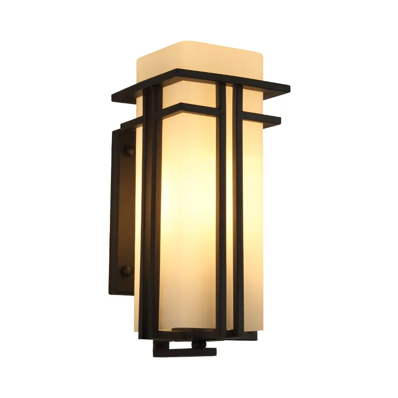 lampe murale moderne minimaliste noir blanc structure géométrique opaquée fixée mur vis led industrielle