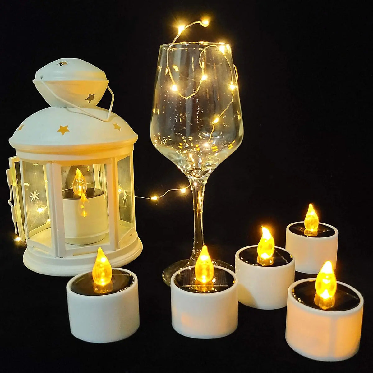 bougies led solaires autonomes moderne minimaliste blanc rond lisses opaques adhésivesextérieur intérieurDecorationurgence