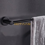 porte serviettes mural moderne noir texture métallique lisse fixé serviette savon brosse tasse