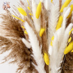 décoration maison bouquet fleurs séchées pampas bunny tail naturel rustique anniversaire mariage