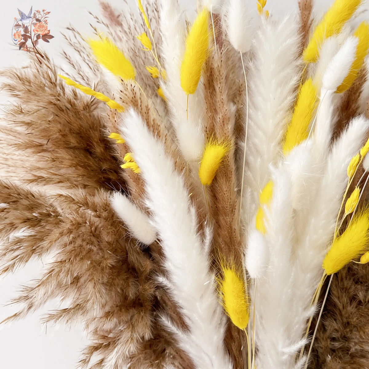 décoration maison bouquet fleurs séchées pampas bunny tail naturel rustique anniversaire mariage