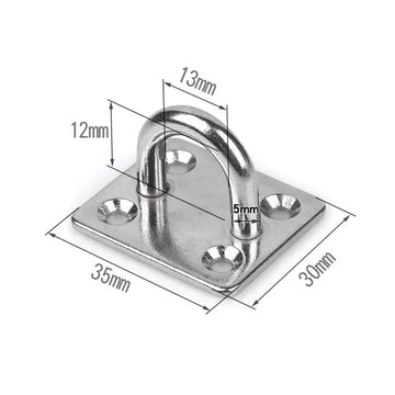 anneaux métalliques industriels supports suspension vis autotaraudeuses plaques carrées acier inoxydable utilitaires