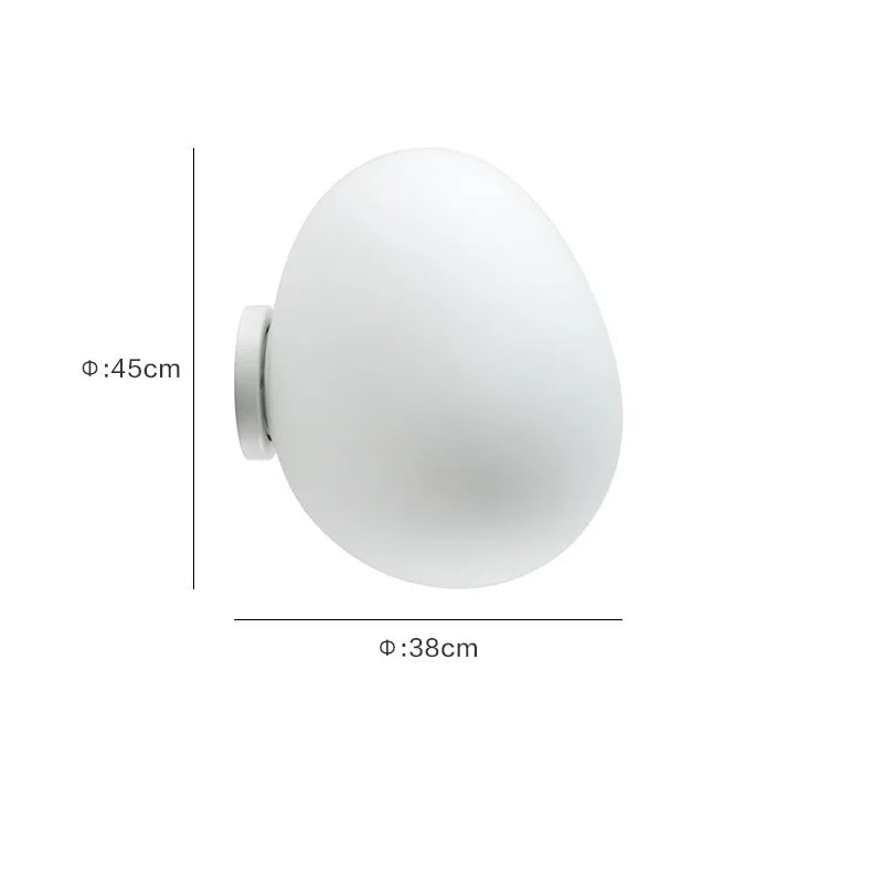 lampe mur moderne verre blanc opaque fixée mur 6000K 3000K
