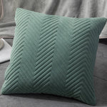 coussins carrés modernes motif zigzag bleu gris vert orange décoration lit voiture