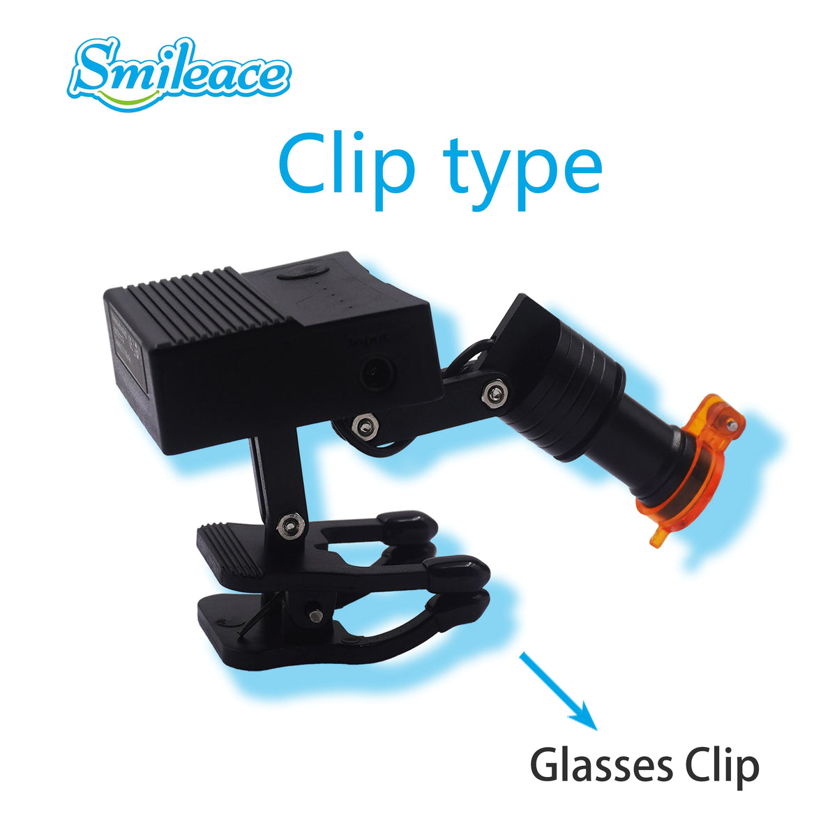 projecteur led clip noir 5w charge rapide 24000lux ajustable dentisterie