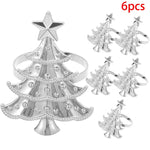 porte serviettes sapin noël décoratif vert or argent festif élégant étoile pailleté fixe rouleau