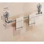porte serviettes télescopique argenté ventouses rangement serviettes moderne salle bain cuisine