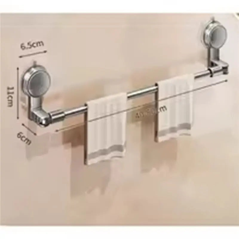 porte serviettes télescopique argenté ventouses rangement serviettes moderne salle bain cuisine