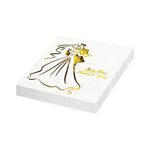 serviettes jetables mariage motif couple dancing festives élégantes occasion anniversaire Blanc Or