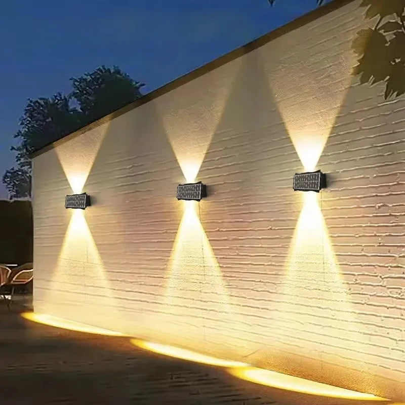 lampes murales solaires extérieures modernes couleurs chaudes ip65 led autoinstallation festiveextérieur