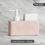 distributeur savon liquide gant cuisine marbré granité moderne noir blanc