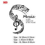 sticker mural notes musicales texte médicament esprit noir moderne décoration chambre salon