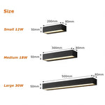 lampes murales led rectangulaires modernes blanc noir ip65 18w 30w étanches contemporaines minimalistes