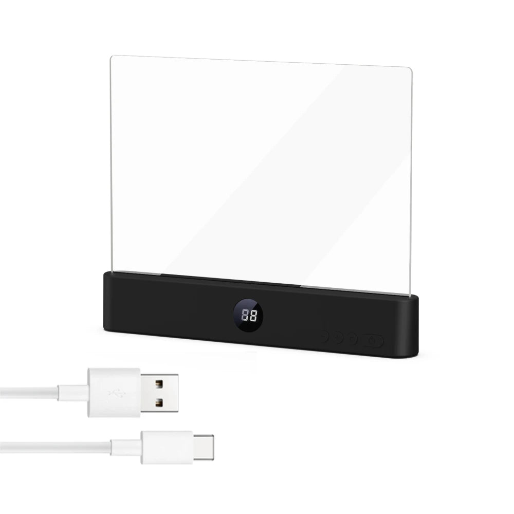 lampe lecture led rechargeable nuit table livre écran lcd usb charge boutons blanc