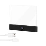 lampe lecture led rechargeable nuit table livre écran lcd usb charge boutons blanc