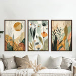 affiches contemporaines abstraites florales multicolores décoration murale chambre salon