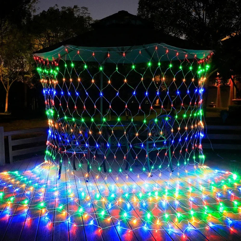 filet lumineux led ip44 multicolore modes minuterie mémoire éclairage extérieur intérieur moderne clips adaptateur