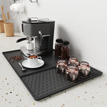 tapis séchage vaisselle silicone noir surface rugueuse moderne salle bains cuisinewasher imperméable