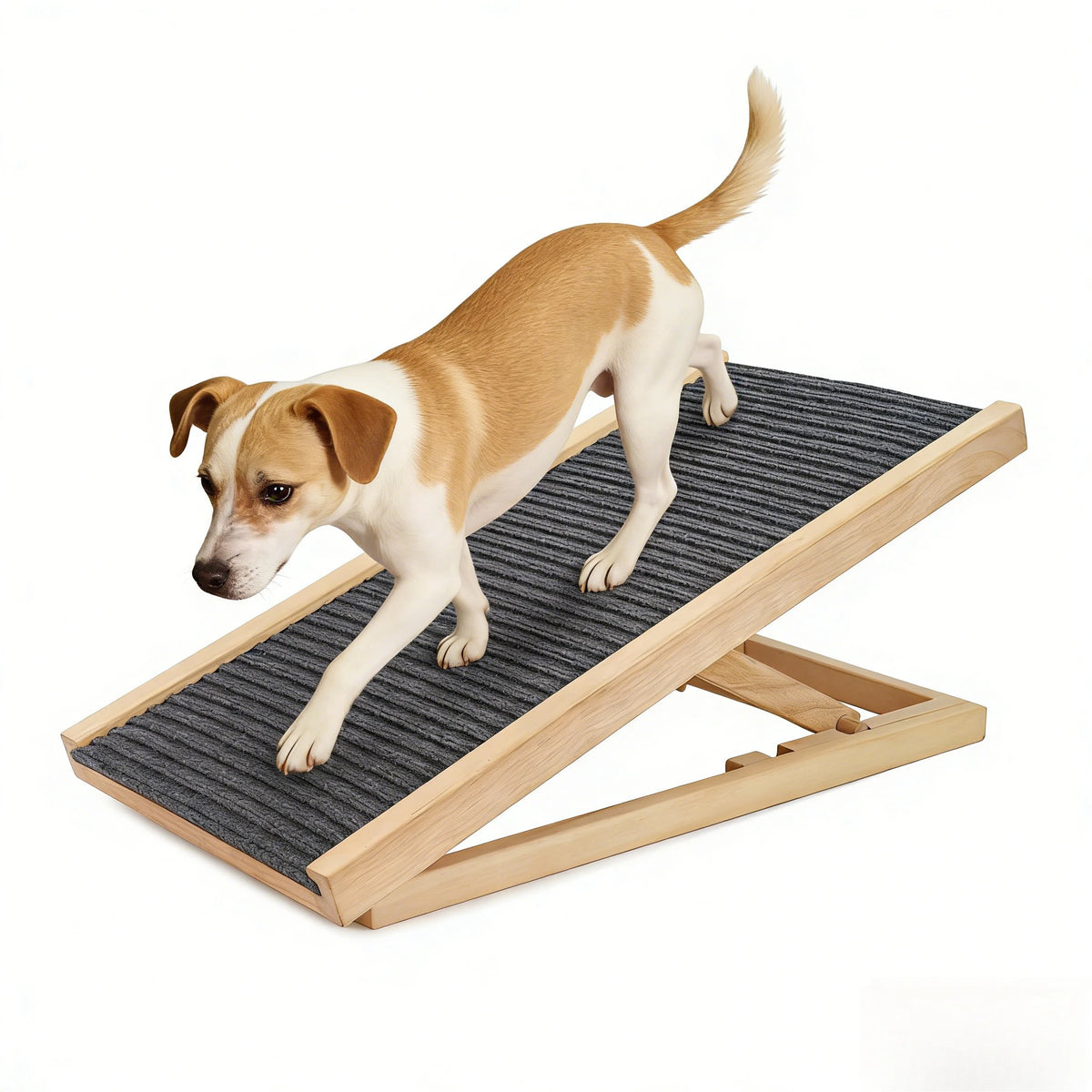 chiens bois naturel réglable moderne pieds pliants sécuritaire antidérapant fonctionnelle grande taille